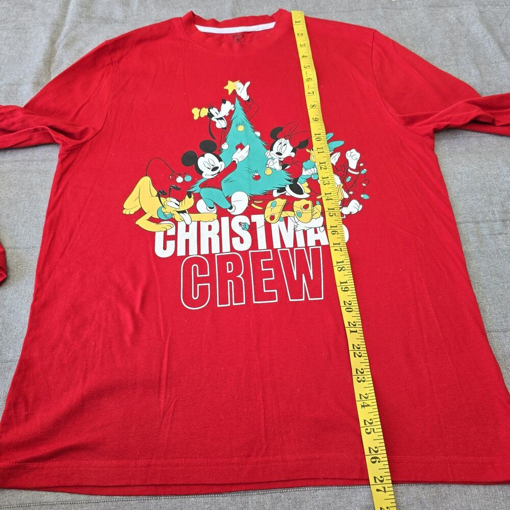 Disney Mickey Mouse Christmas Crew Holiday Pajama Lounge Top Only Mens Medium - Picture 4 of 6